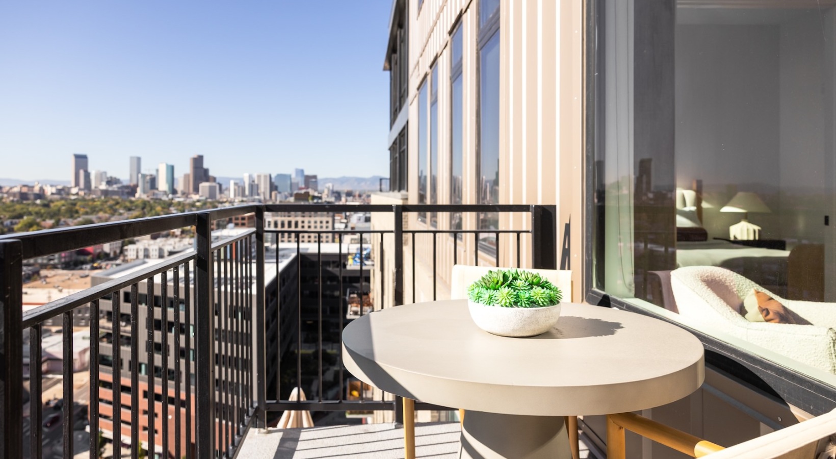 Generous balconies balcony with views