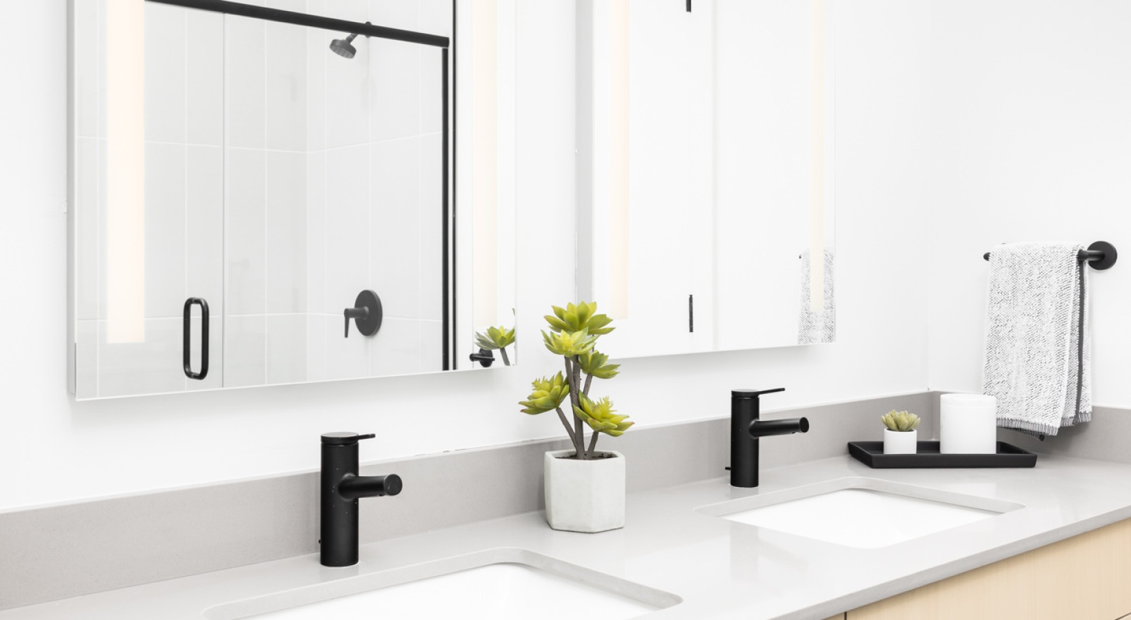 Bathroom options with thoughtful details well lit bathroom